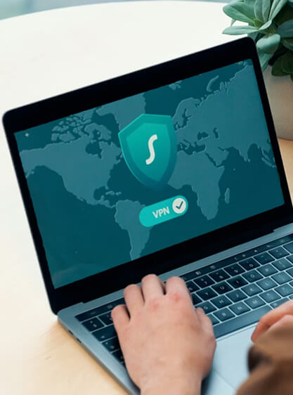 Scientist with robot